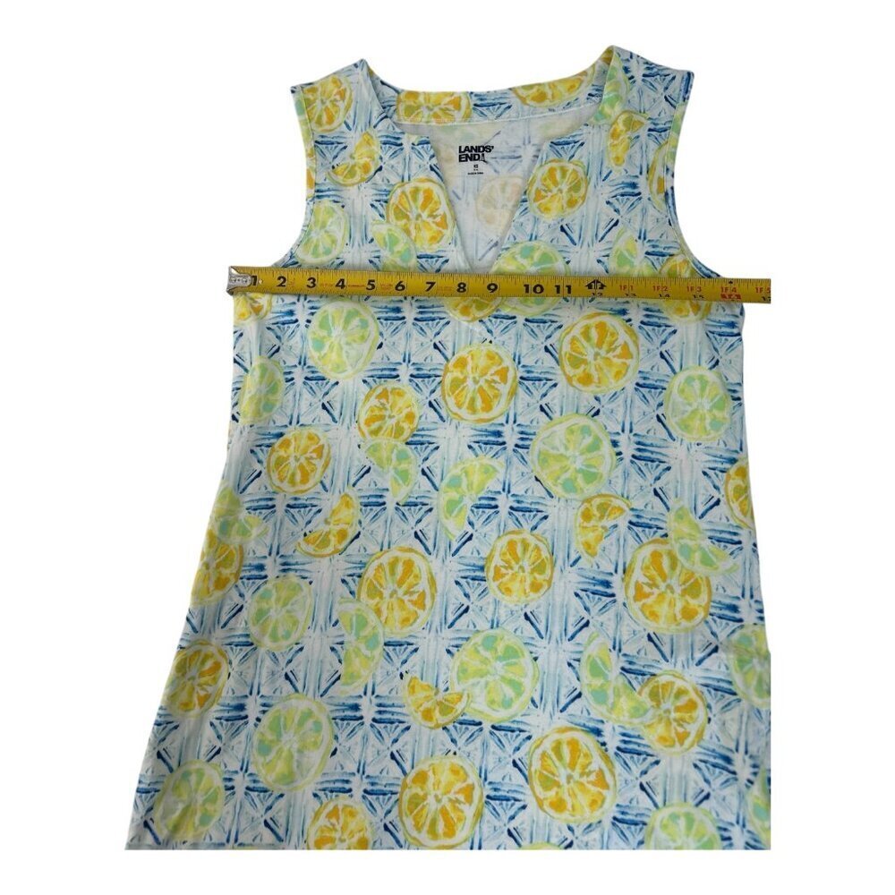 Lands End's Women Cotton Jersey Summer Dress Adorned with Lemons | Sz‎ XS Picnic - Picture 9 of 11